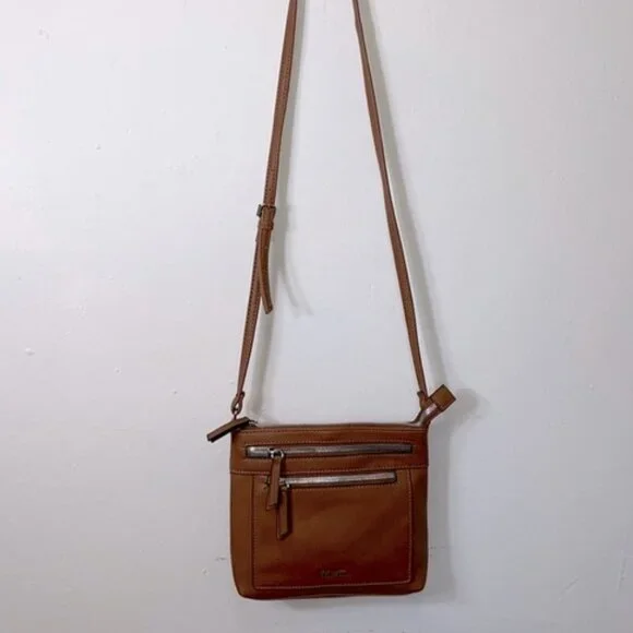 NINE WEST Solid Mocha Brown Crossbody Purse - Picture 3 of 5